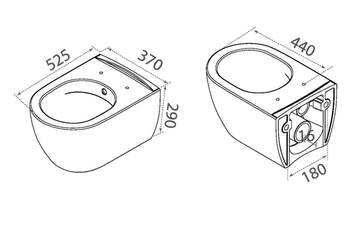 Boheme Bianca подвесной унитаз с биде белый матовый с крышкой