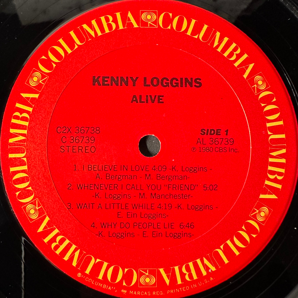 Kenny Loggins ‎– Alive 2LP (США 1980г.)