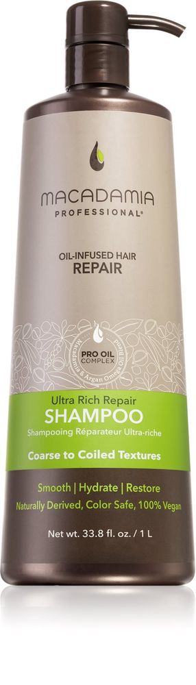 Macadamia Natural Oil Ultra Rich Repair - глубоко восстанавливающий шампунь для очень поврежденных волос /   1000  ml  / GTIN 815857010764