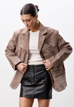 Кожаная юбка мини