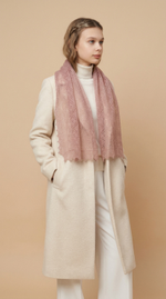 Оренбургский пуховый палантин А12040-06 магнолия