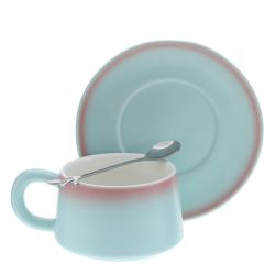 GAEM Кружка с блюдцем и ложкой, 250 мл, L16 W15 H8 см, 4в.