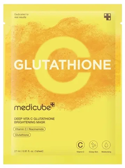 Medicube Тканевая маска с глутатионом для ровного тона и сияния кожи Deep Vita C Glutathione Brightening Mask 27 гр