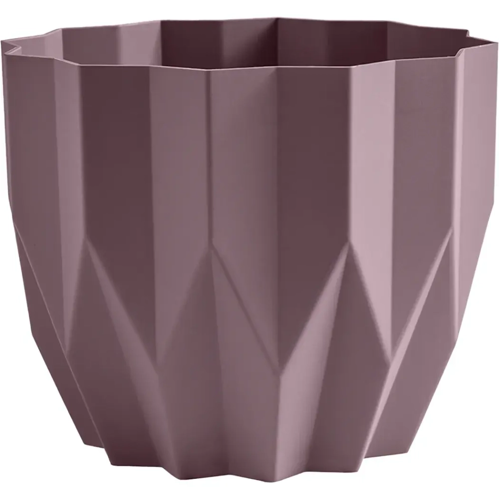 Кашпо для цветов пластиковое 3л d-20см «Геометрия» Пыльная роза