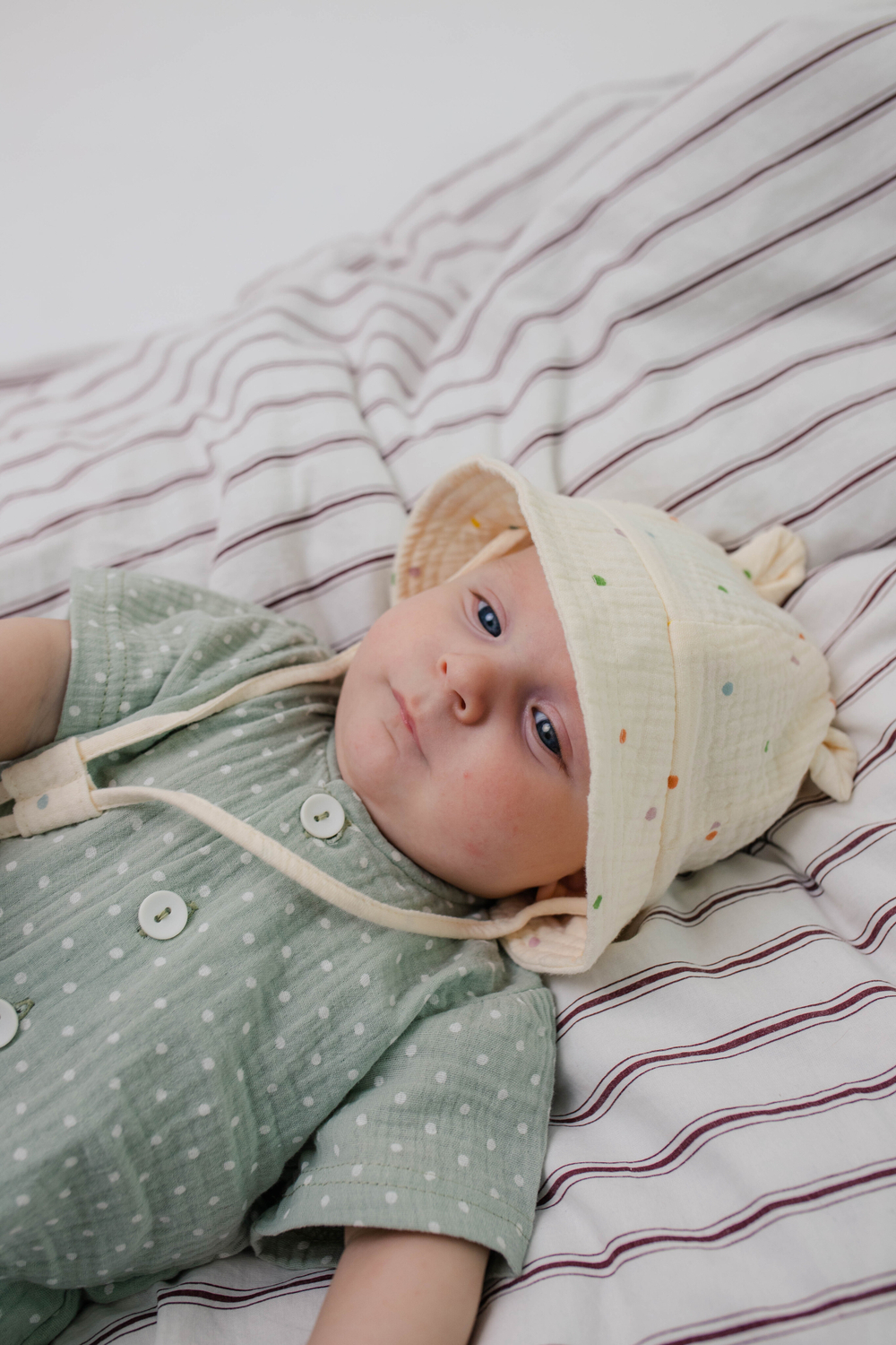 Песочник муслин (горошек на зеленом)