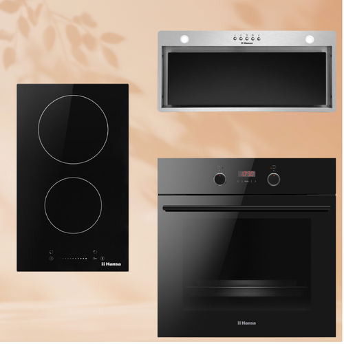 Комплект техники: Электрическая панель Hansa BHC331047 + Встраиваемая вытяжка Hansa OMP6242BIH + Духовой шкаф Hansa BOES68433