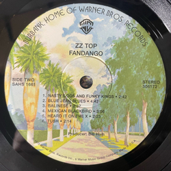 Винтажная виниловая пластинка LP ZZ Top Fandango (США 2008)