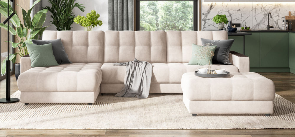 Босс пуф Велюр Монолит латте