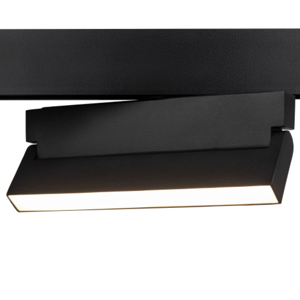 Магнитный трековый светильник ЭРА TRM20-2-22-12W3K BK светодиодный 12Вт 3000К черный для системы NOVA | Магнитные трековые светильники