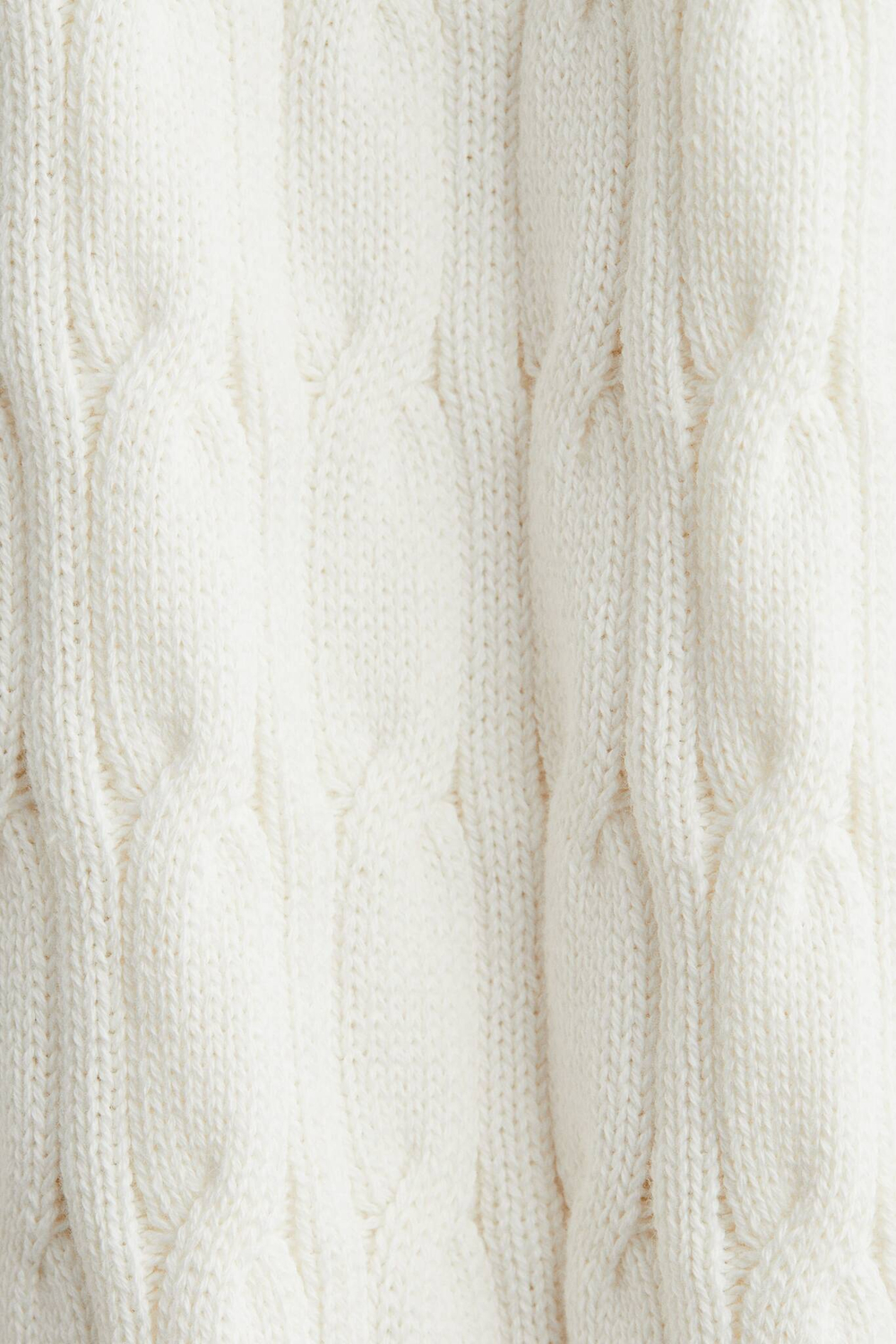 H&M Трикотажный свитер из хлопка, белый