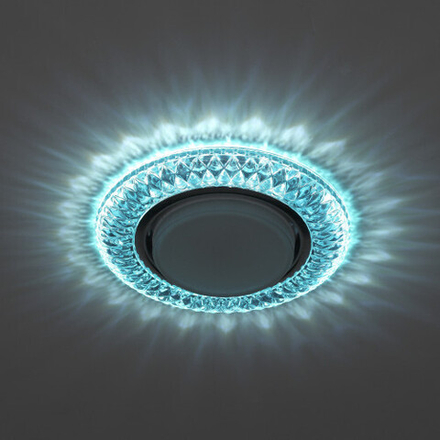 DK LD23 BL1/WH Светильник ЭРА декор cо светодиодной подсветкой Gx53, голубой