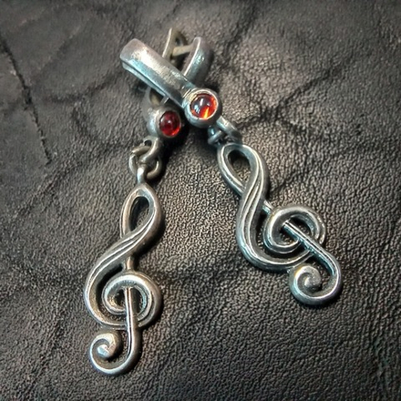 Серьги "Скрипичный ключ"