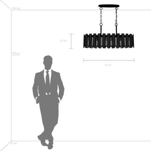 712164 Люстра AGAVE 6х40W E27 СЕРЕБРО С ПАТИНОЙ/ПРОЗРАЧНЫЙ