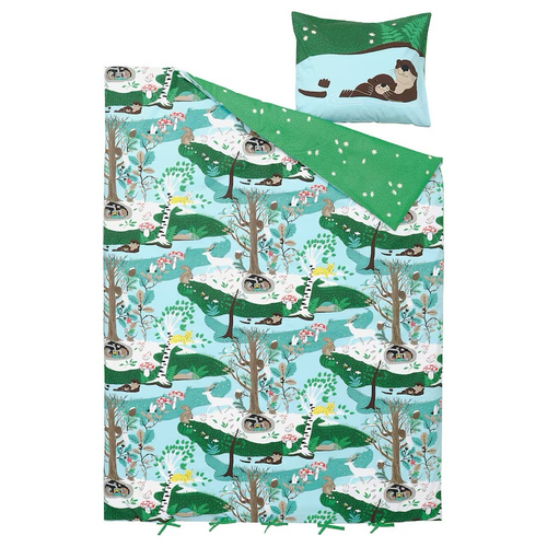 СКОГСДУВА SKOGSDUVA Пододеяльник и наволочка 150х200/50х60 см