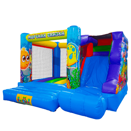 Коммерческий надувной батут "Морская сказка" 4*3,5*2,5 м