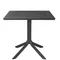 Пластиковый стол Clip 80х80 см черный | NARDI | Италия