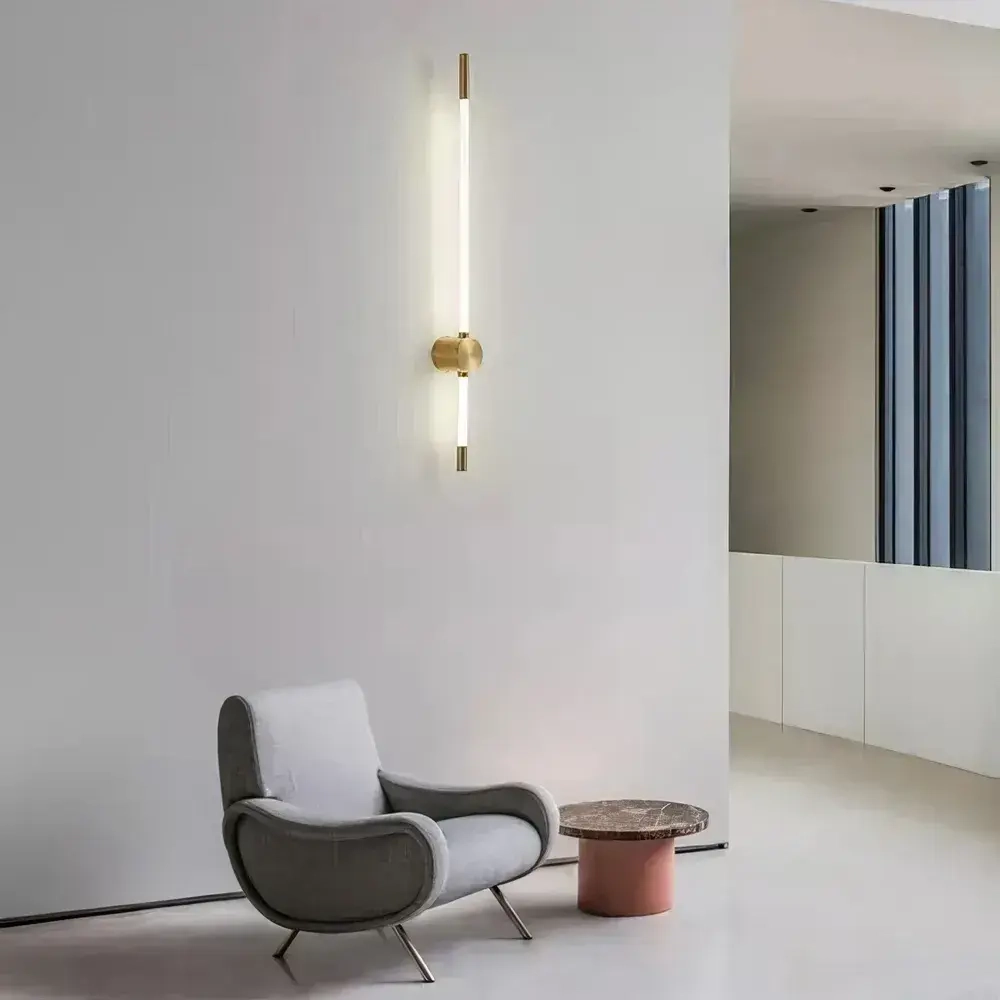 Светильник настенный светодиодный линейный, 3000К, 22Вт, 80см, бронзовый