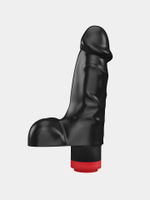 Реалистичный вибратор LOVETOY 16,5 см, черный, с мошонкой