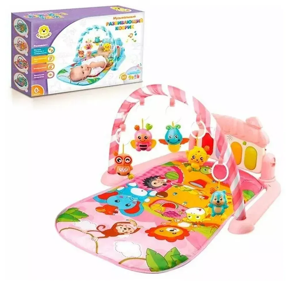 Коврик 931YS Levatoys с игрушками на дугах в коробке