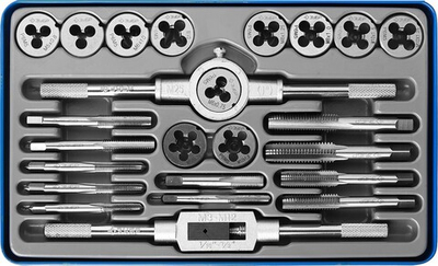 ЗУБР 24 предмета, сталь Р6М5, набор метчиков и плашек, Профессионал (28110-H24)