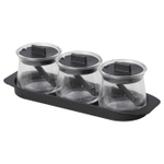 Набор стеклянных баночек для специй IKEA CELEBRERA (СЕЛЕБРЕРА), 3 шт