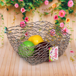 Фруктовница «Brownie» 22*10см волна серая