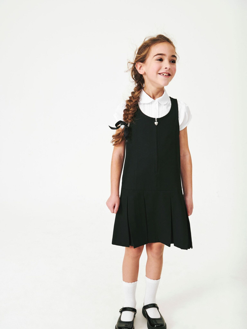 Сарафан школьный на молнии для девочки Next 384-149, Черный