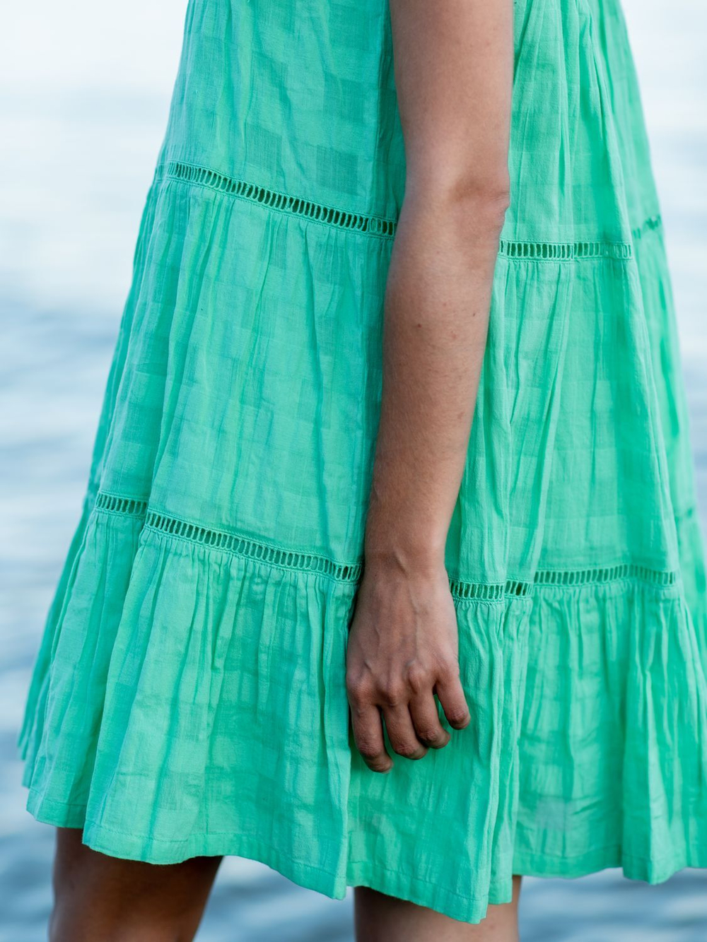 Сарафан на завязках короткий (мята)