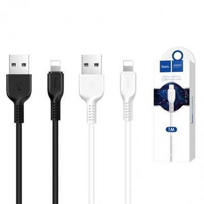 Кабель для iPhone HOCO X20 1м, силиконовый, 010481 Черный