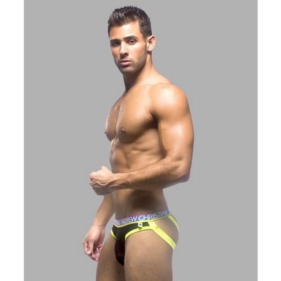 Мужские трусы джоки черные Andrew Christian AC9706