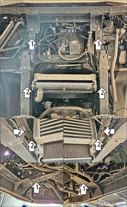 радиатора, 3 мм, Сталь. для Kamaz Компас 5 2023-н.в., Motodor.27719