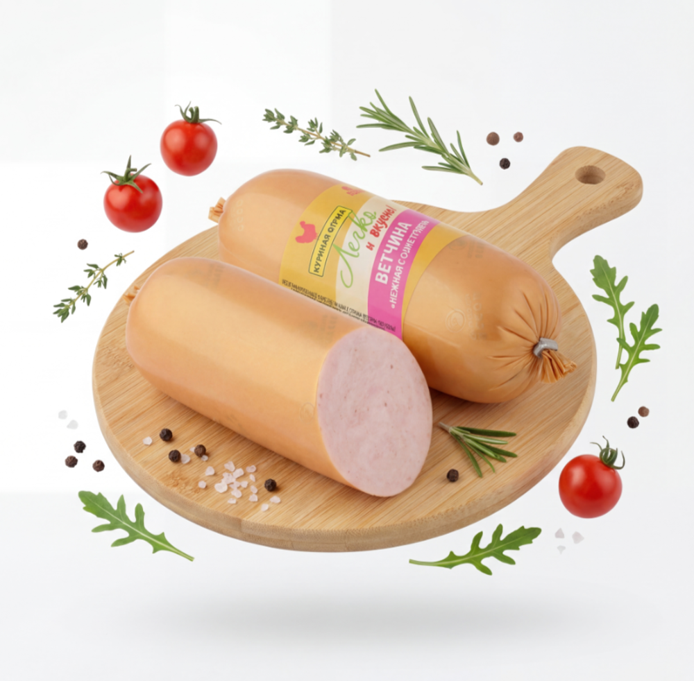 Ветчина Нежная из филе грудки 500г, Новгородский Бекон