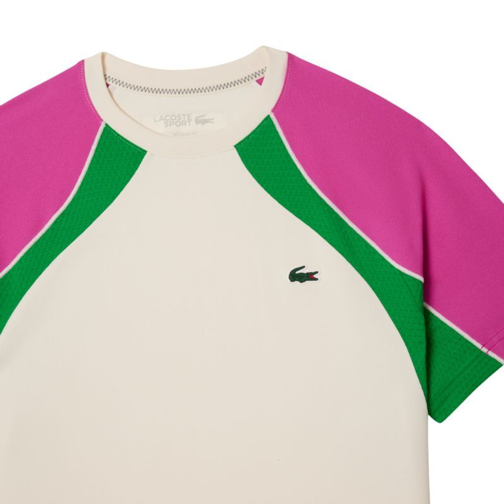 Мужская теннисная футболка Lacoste Ultra Dry Colour-Block Tennis