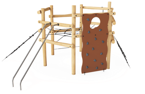 Комбинация с альпинистской стенкой и сеткой