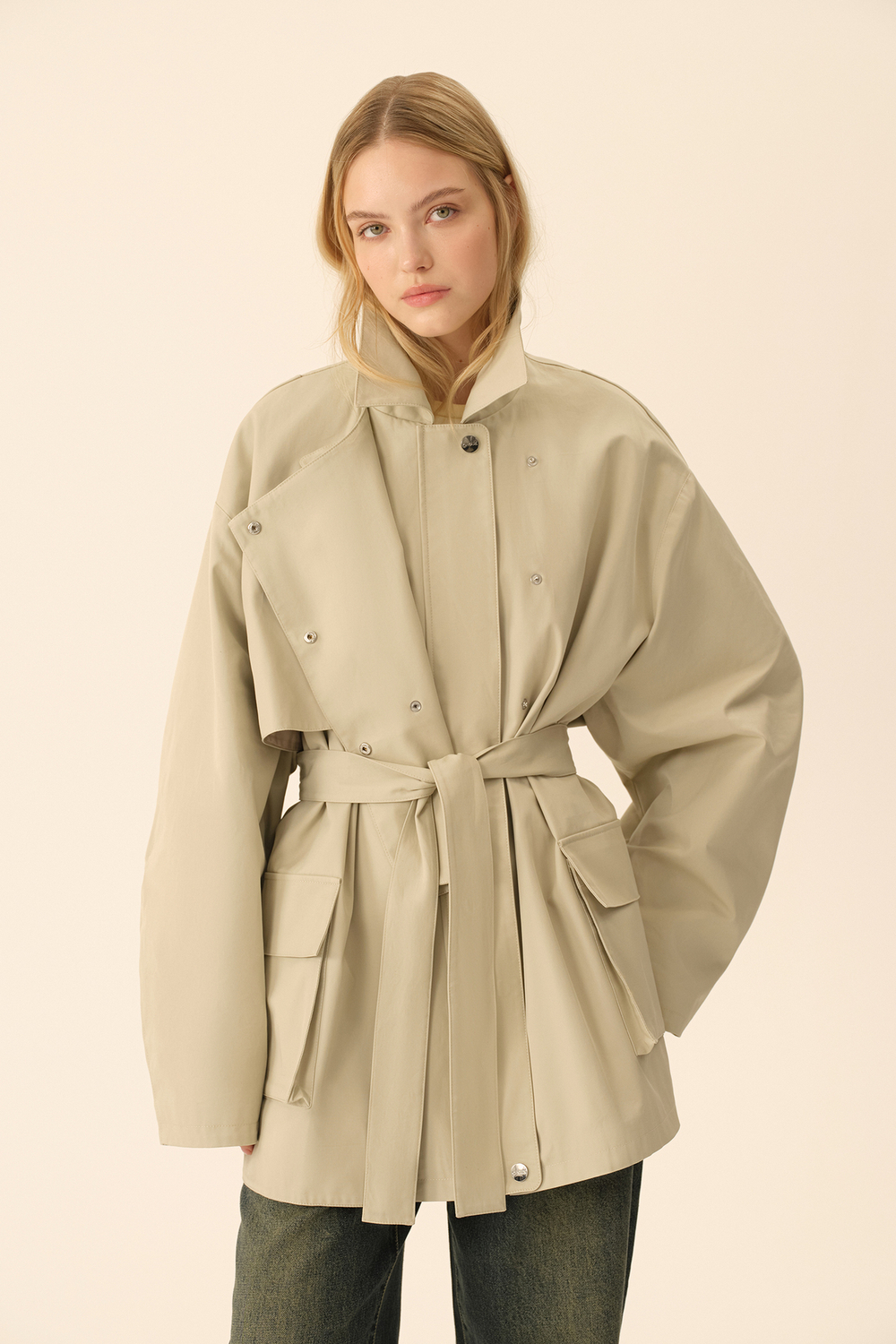 Укороченный тренч (((The Love Letter))), серый