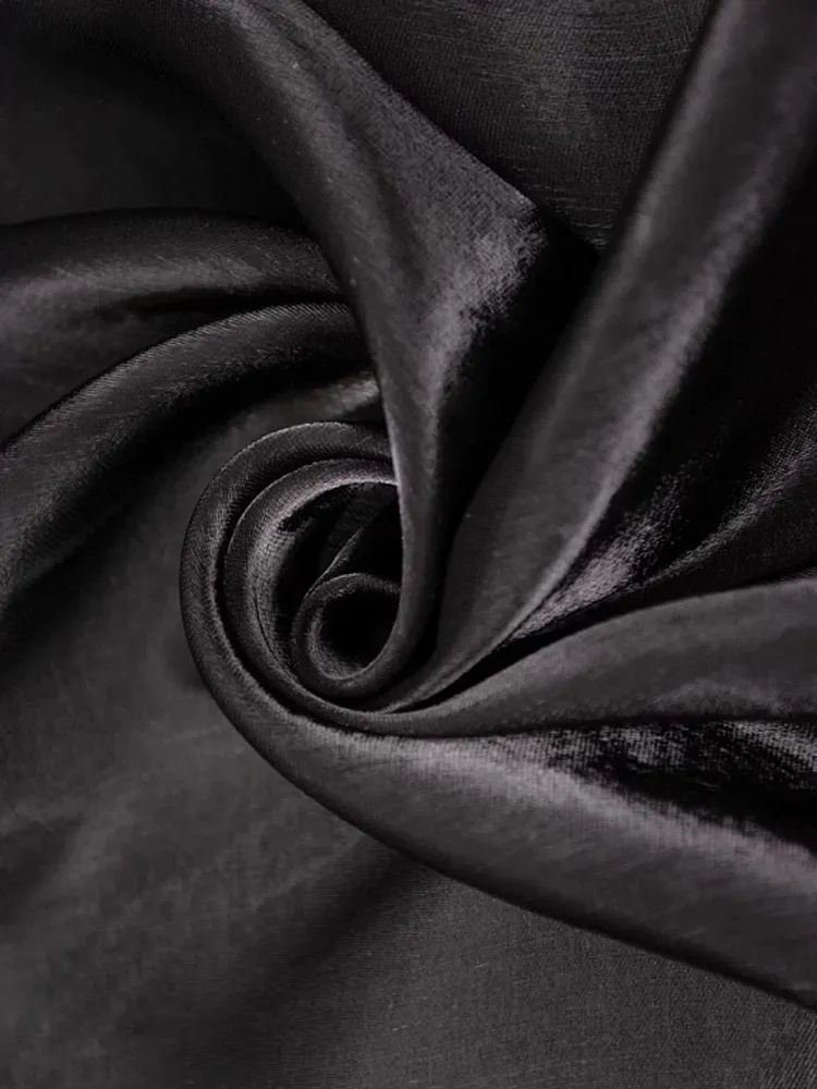 Ткань Органза "Кристалл" 70 г/м2, 100% пэ, ш. 150 см, черный