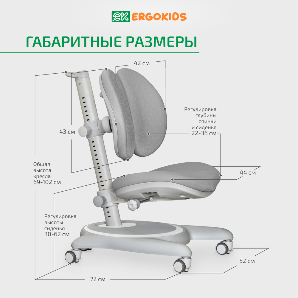 Комплект стол Edmonton Multicolor+ кресло Ortoback Duo серый