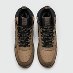 Кроссовки Nike Air Force 1 Mid Brown / Black with Fur
