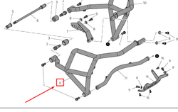 96711921AA DUCATI ENGINE TUBE GUARD SILVER RH SIDE (DSRT X)