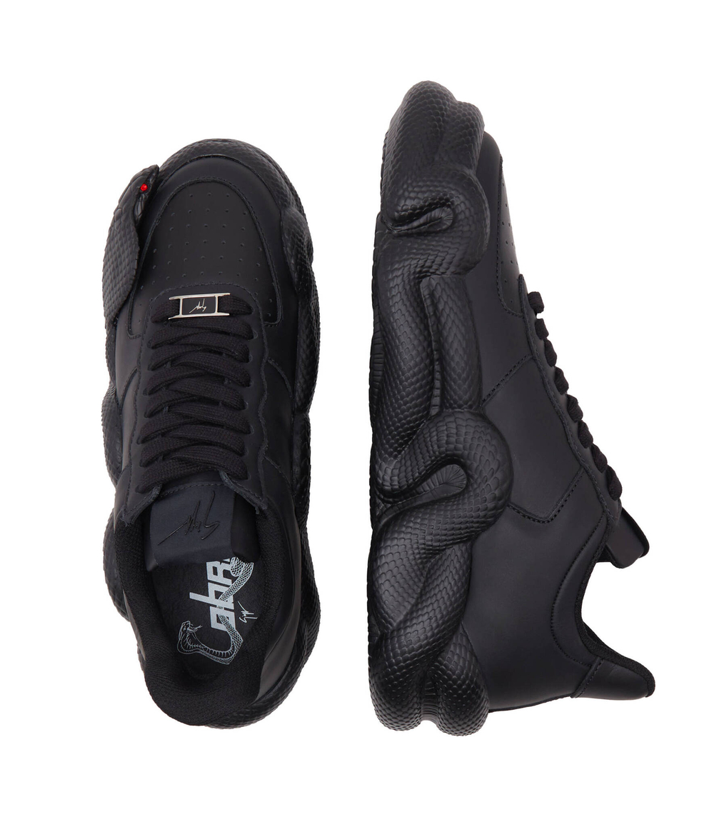 Кожаные кроссовки b cobra Giuseppe Zanotti - черный(RM20035)