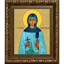 Платонида Сирская Преподобная. Икона на холсте.