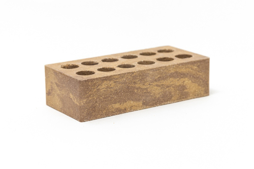 Кирпич лицевой гиперпрессованный одинарный тигровый