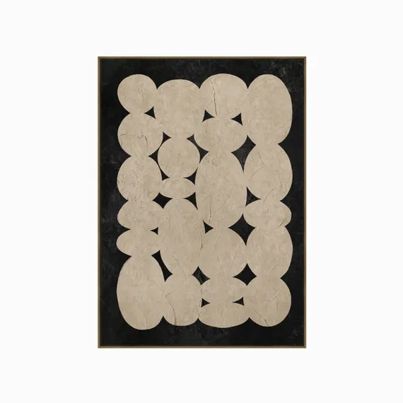 Постер Bowl 140х100 см, чёрный, бежевый 