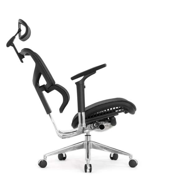 Кресло EXPERT 2 SAIL HSAM 01 (подлокотник 6D(360), подголовник 5D, сетка черная / каркас черный)