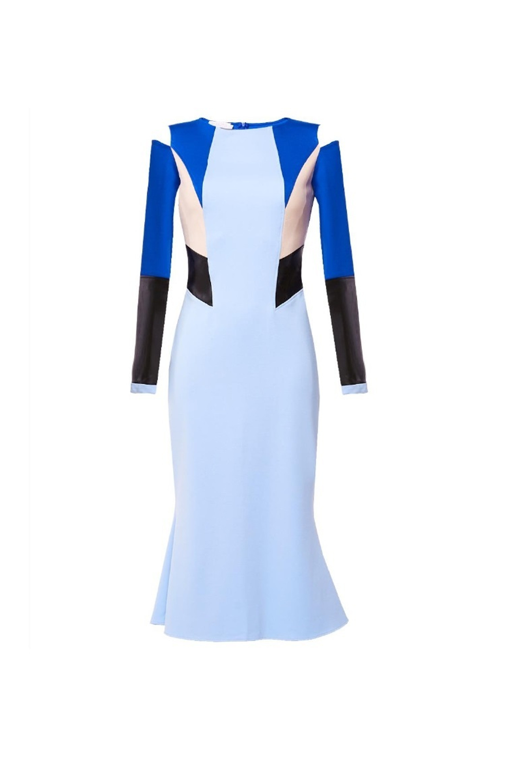 Платье с юбкой годе голубое 12-01-19FW