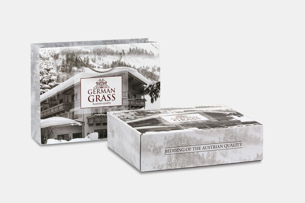 Постельное белье 2 спальное евро German Grass Alpine White Allure