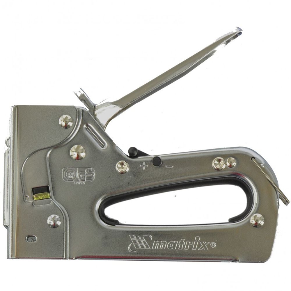 Степлер мебельный металлический регулируемый, тип скобы 53, 6-14 мм// Matrix 40913