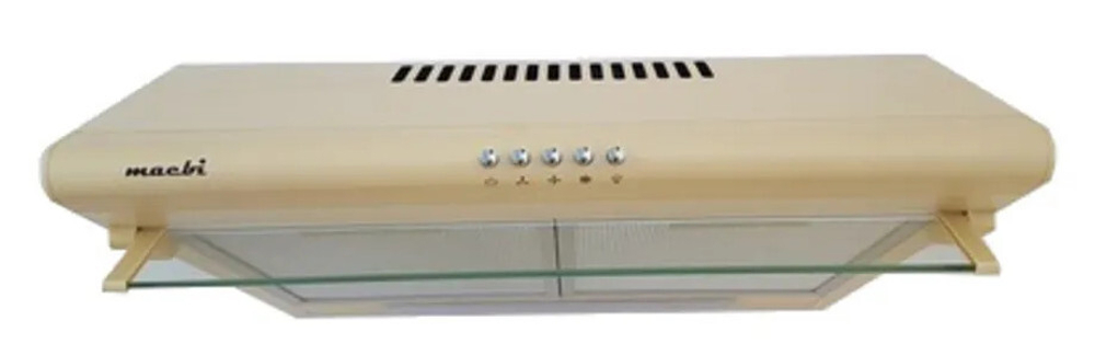 Вытяжка MACBI MP 60 MB Ivory 60 см беж плоск стекло кнопка 450м3 обр клапан заглуш