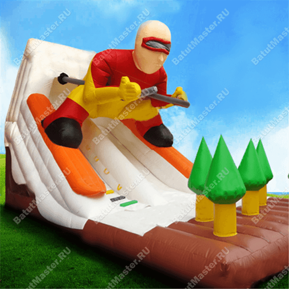 Надувная горка "Лыжник"