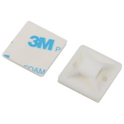 Площадка самоклеящаяся ЭРА NO-225-308 25х25 мм белая под хомуты шириной до 7.6 мм 10 шт | Площадки монтажные